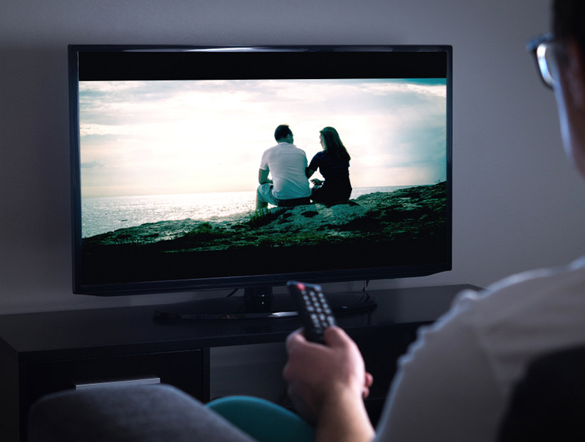 watching tv