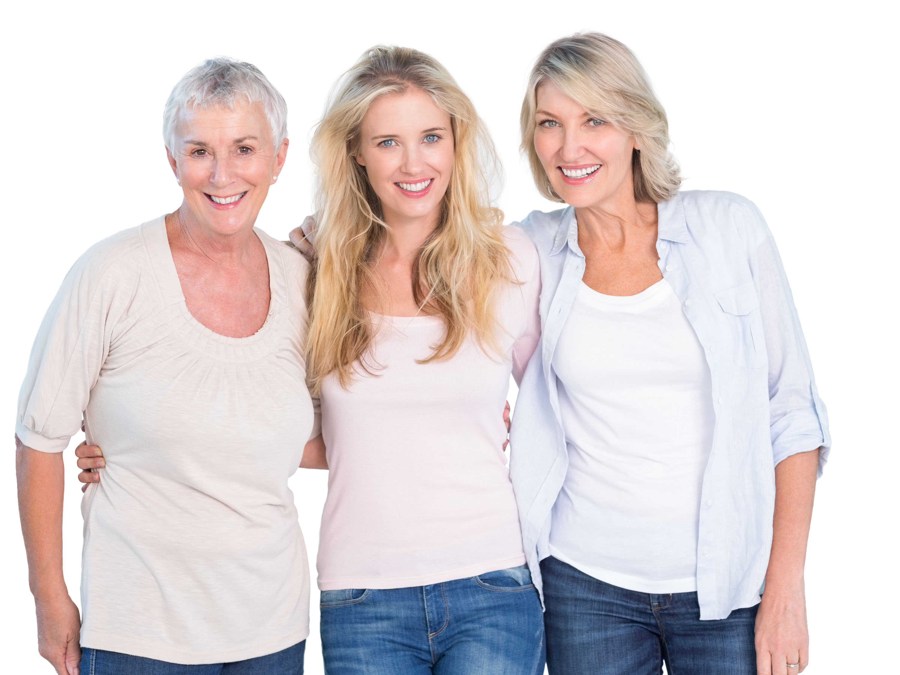 three generations of women