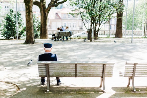 old man sitting