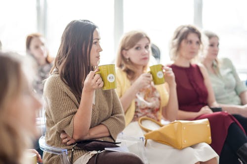 women having a cuppa
